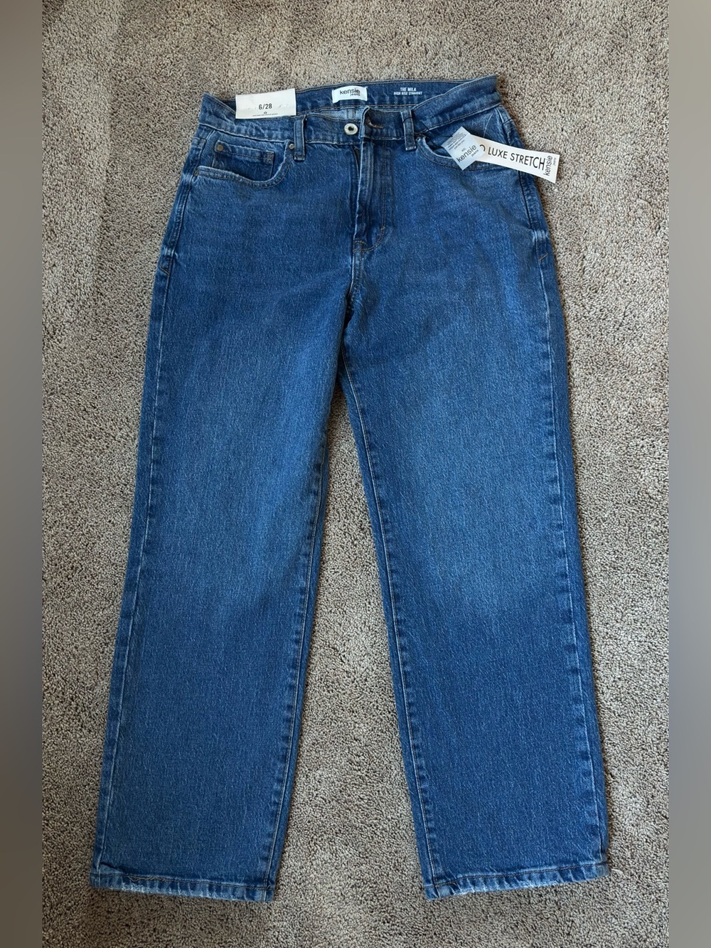 Kensie  Women’s Jeans The Mila High Rise Straight Leg Blue Denim Size 6/28 NWT